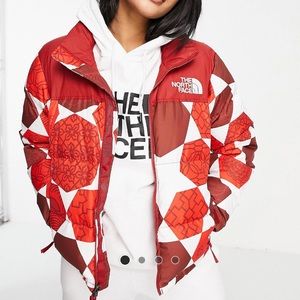 Womens The North Face 1996 Retro Nuptse 700 Down Puffer Jacket IC Geo M NWT